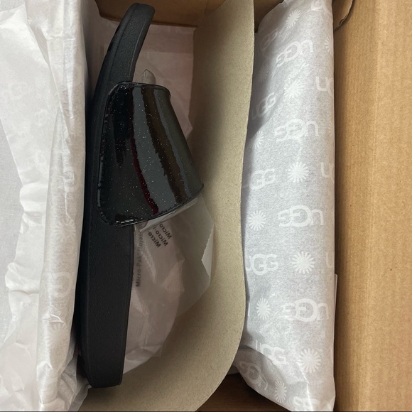 UGG KIDS GLITTER SLIDE BLACK - Picture 4 of 5